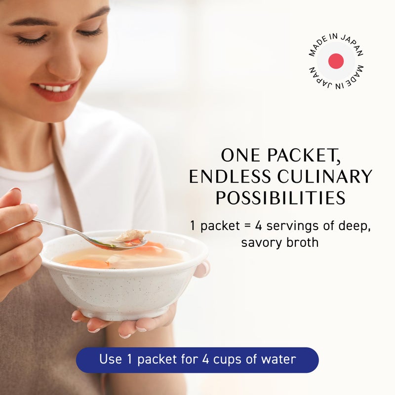 Umeken Takumi Stock Powder, Dashi Japanese Packets for Flavoring your Meals, Umami, Japanese Bonito & Dashi Seasoning Powder with 4 Portions per Packet, No MSG Added, 26 Packets, 7.4 oz Box, Pack of 2 - Image 4